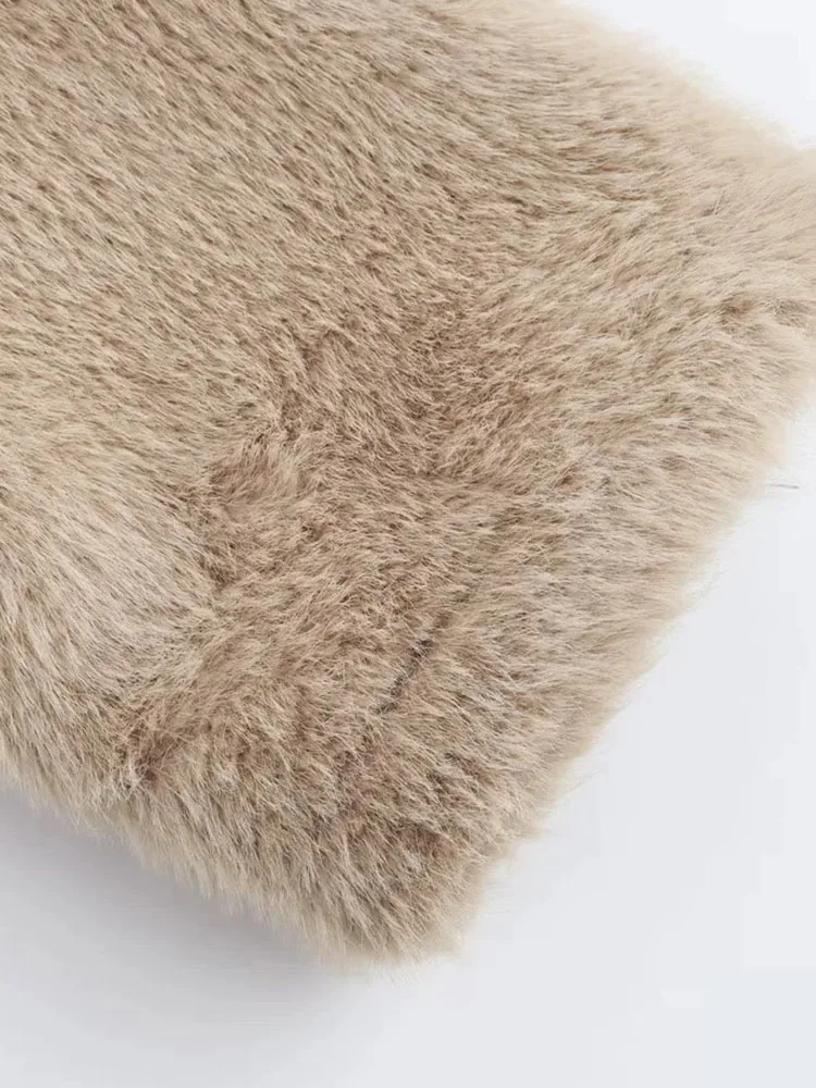 Simple Casual Single Breasted Fur Coat for Women - Image 3