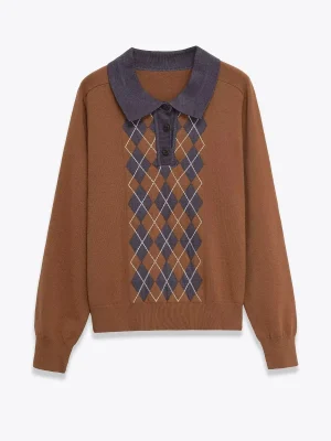 2025 Winter Slim-Fit Contrasting Knit Cardigan