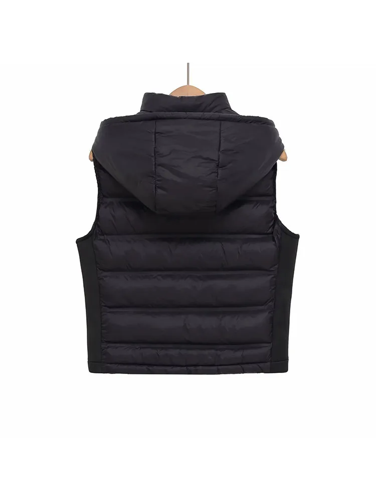 Autumn Winter Lightweight Hooded Zipper Vest - Image 3