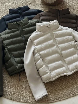 Cozy Stand Collar Padded Parka Women