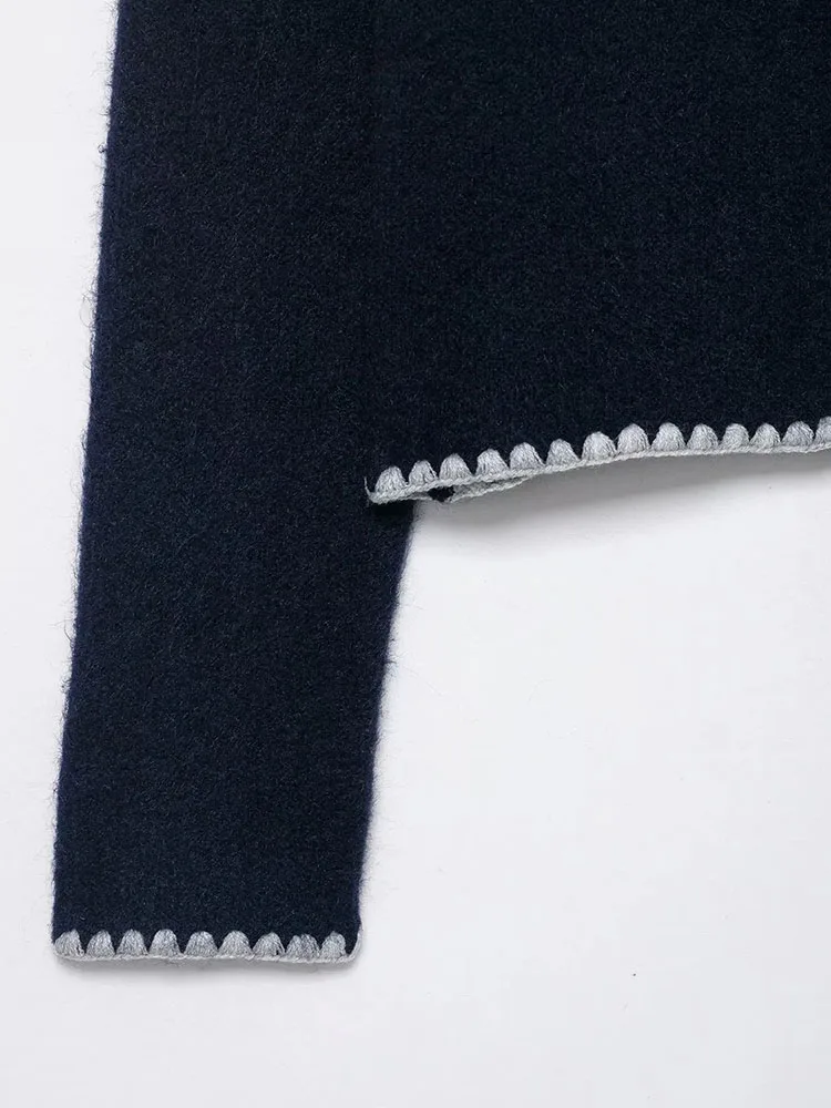 Women’s Solid Knit Sweater Coat - Image 4