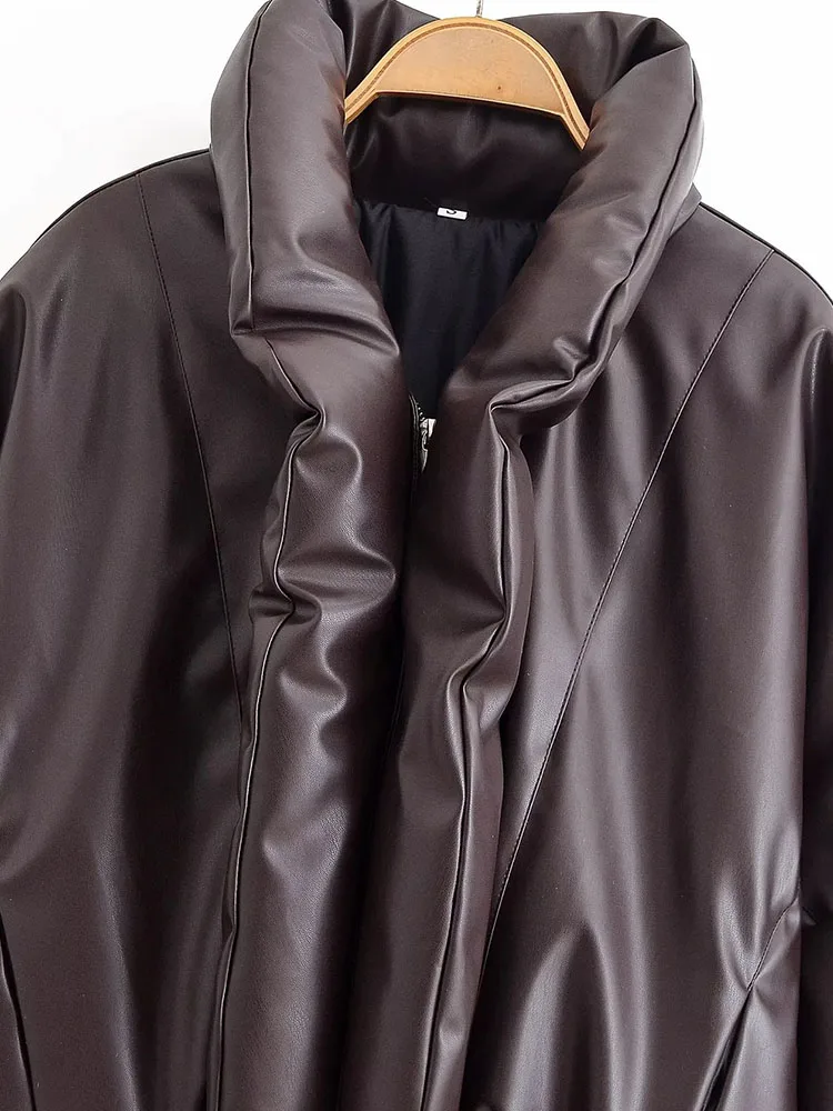 Autumn Winter Vintage Leather Jacket Women - Image 4