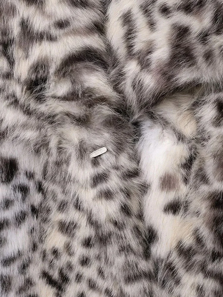 Women’s Loose Turn-Down Collar Fur Jacket - Image 6