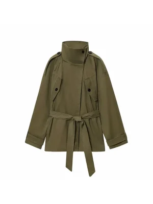 Women’s 2025 Army Green Trench Coat