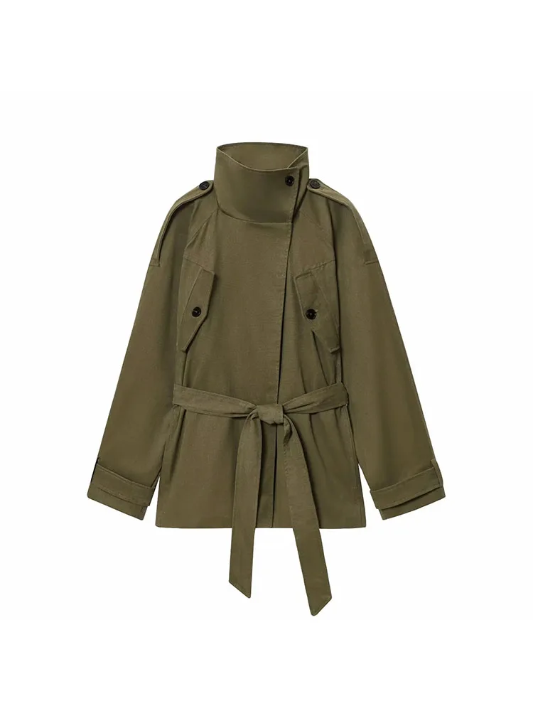 Women’s 2025 Army Green Trench Coat