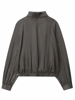 2025 Autumn Loose Bomber Jacket with Zipper