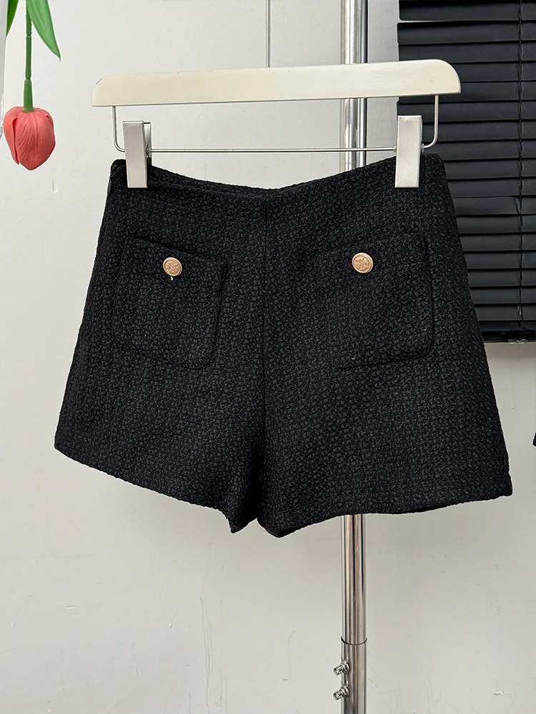 Elegant Tweed Wide Leg Pants for Women - Image 4