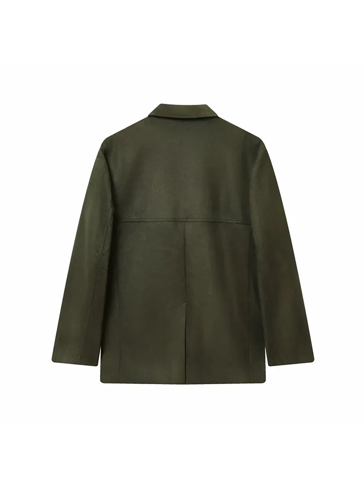 2025 Autumn Office Suede Blazer & Shorts Set - Image 3