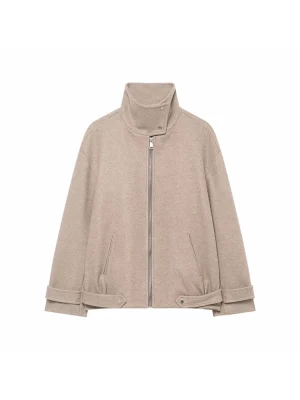 Women’s Retro Stand Collar Bomber Jacket