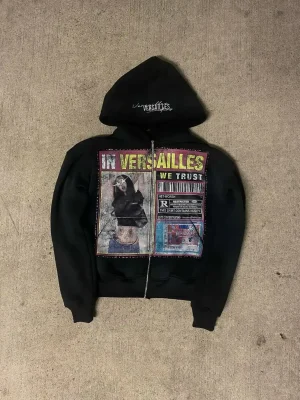 American Fashion Print Zipper Hoodie