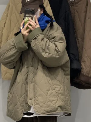 2025 Korean Style Quilted Puffer Jacket for Women