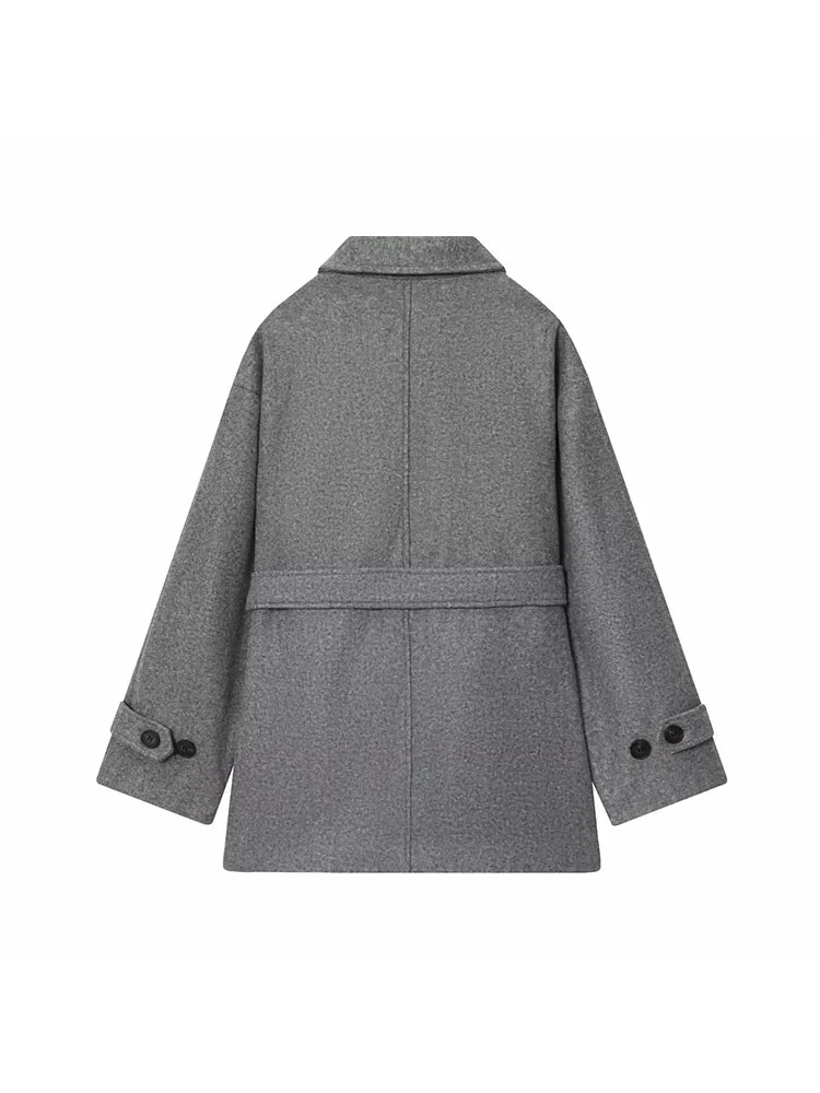 Women's 2025 Autumn Soft Loose Jacket with Double Collar - Image 4