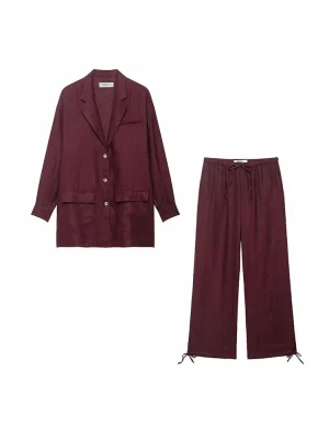 2025 Autumn Loose Two Piece Blazer Pants Set