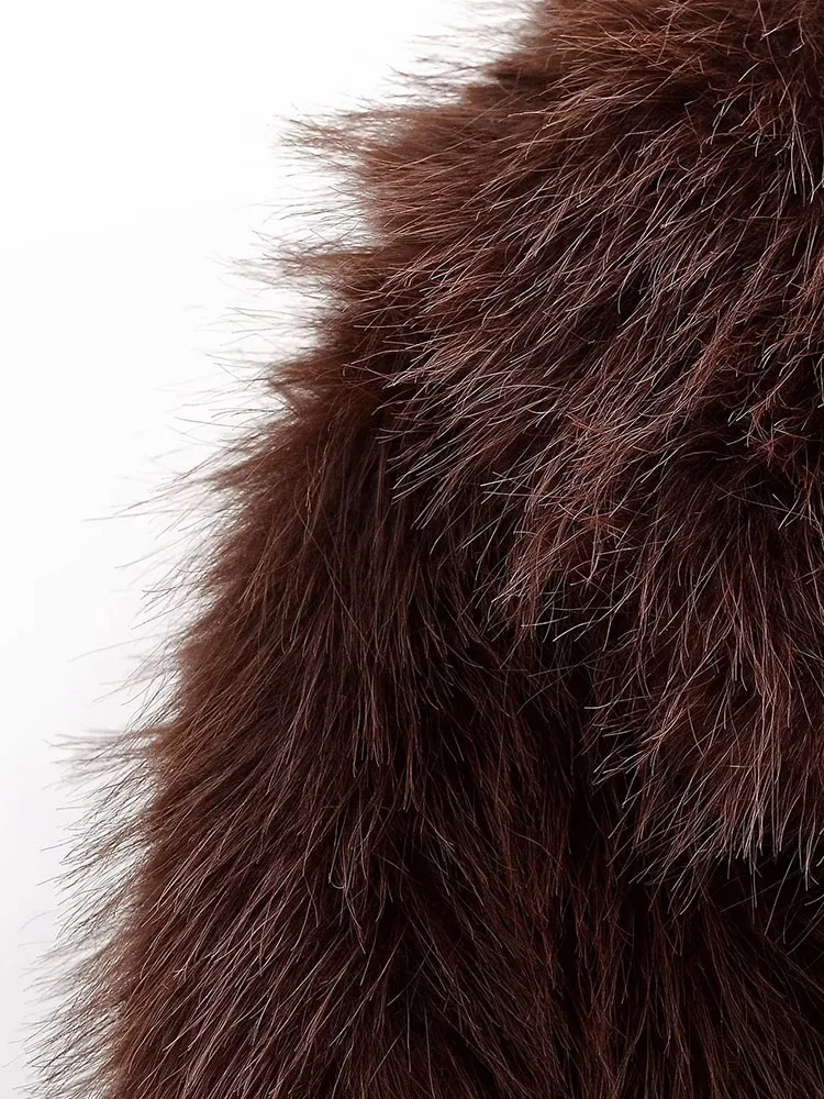 Autumn Winter Faux Fur Reversible Jacket Women - Image 5