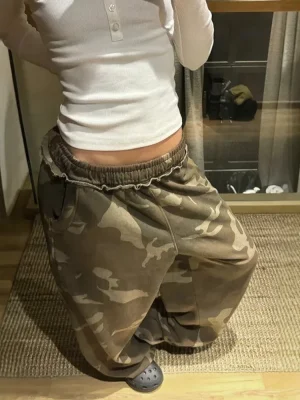 American Retro Camo Loose Jogger Sweatpants