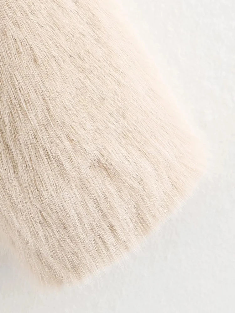 Women’s Faux Fur Zipper Jacket - Image 6