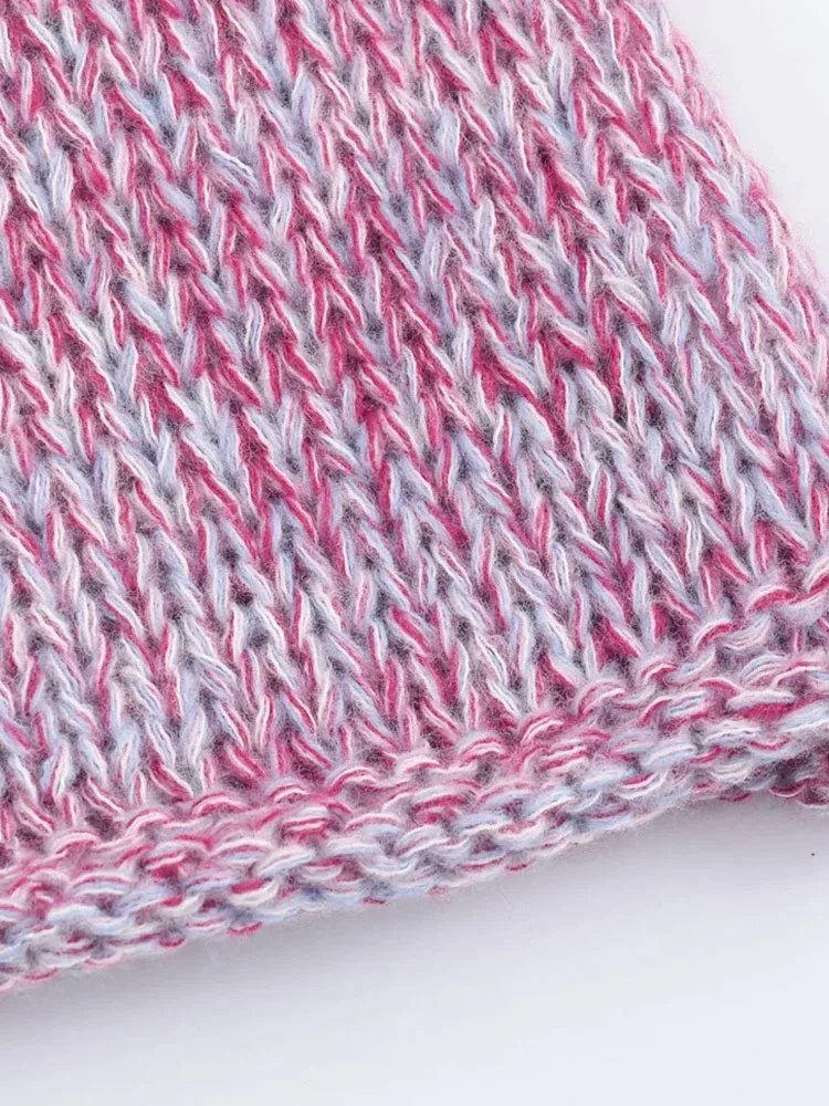 Autumn Winter Color-Block Short-Sleeve Sweater - Image 6