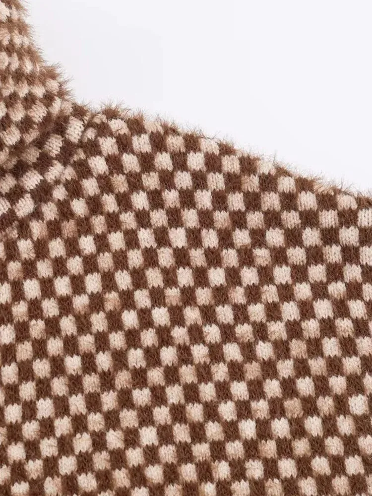 Autumn Winter High-Neck Zip Bomber Sweater - Image 5