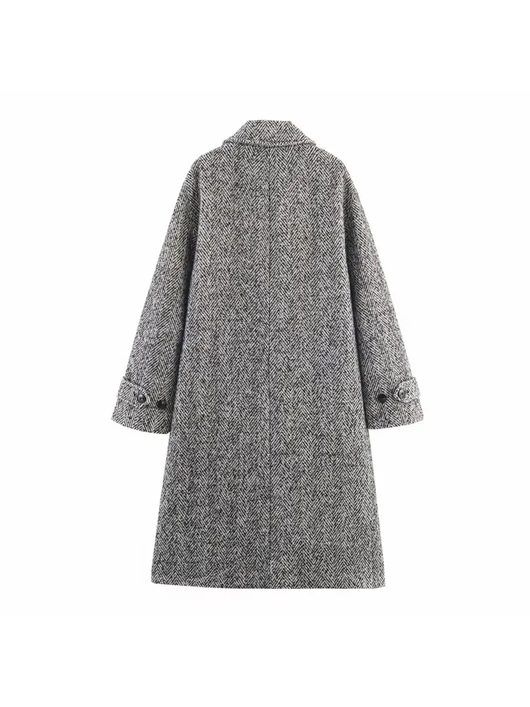 Autumn Winter Retro Long Coat Women - Image 3
