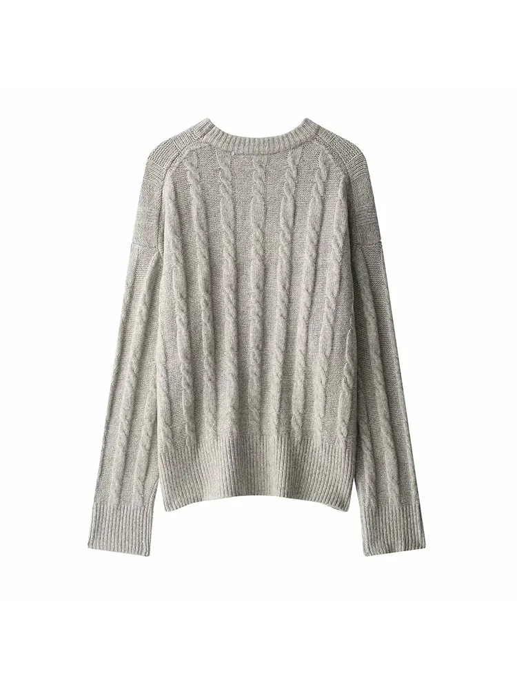 Autumn Winter Vintage O Neck Sweater - Image 2