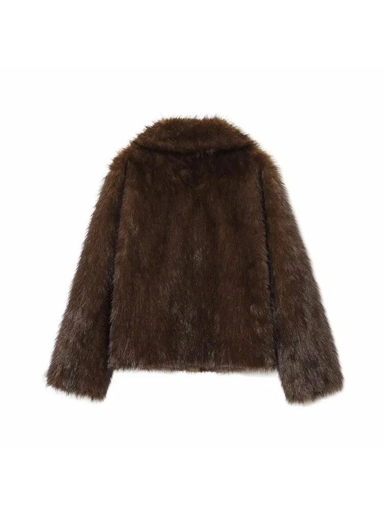 Winter Reversible Faux Fur Coat Women - Image 2