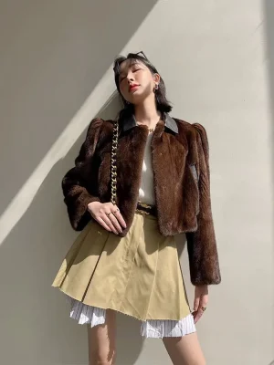 Korean Loose Faux Fur Shearling Jacket for Winter