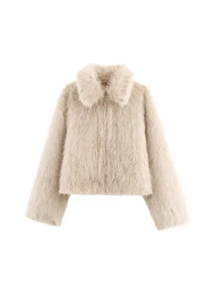 Women’s Faux Fur Zipper Jacket