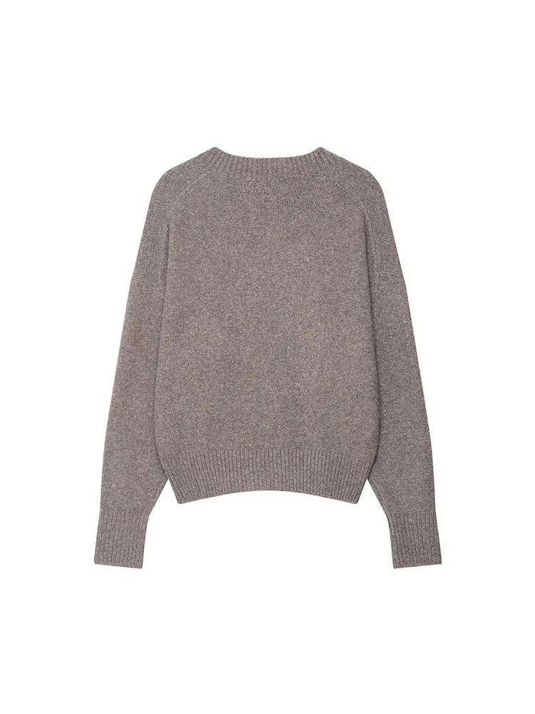 Women’s 2025 Lazy Style V-Neck Knit Sweater - Image 5