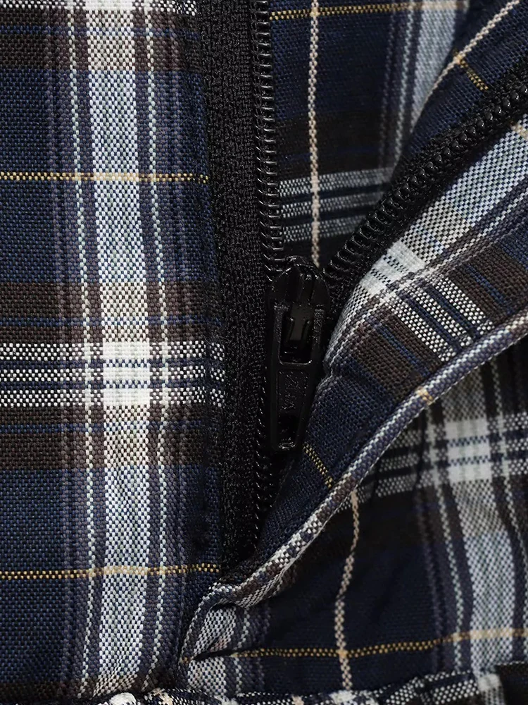 Women’s High-Waist Belted Plaid Dress - Image 6