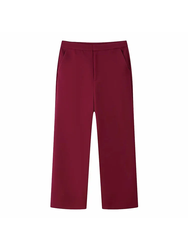 Autumn Winter Women Feathers Blazer Pants Suit - Image 5