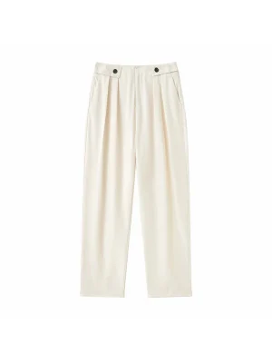 Women’s High Waist Pleated Wide Leg Zipper Pants