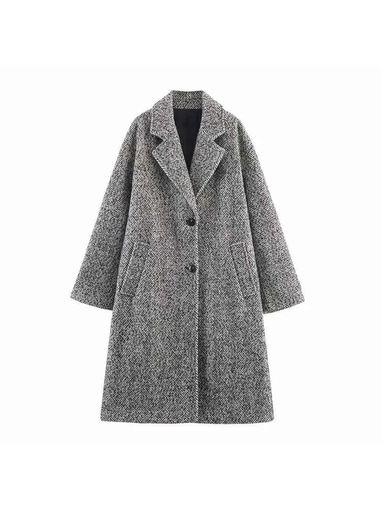 Autumn Winter Retro Long Coat Women - Image 2