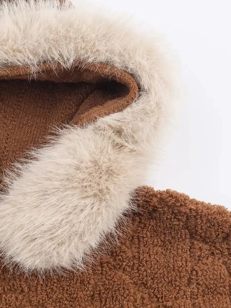 Casual Loose Cashmere Sweater Hoodie - Image 6