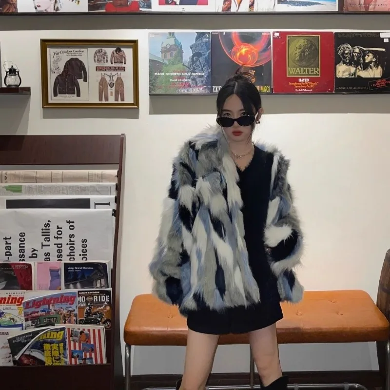 Luxury Eco-friendly Fox Fur Coat Warm Winter Plush for Women - Image 5