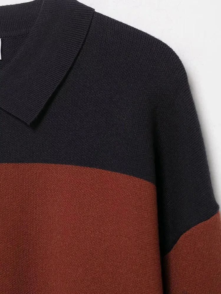 Autumn Winter Striped Knit Pullover - Image 5