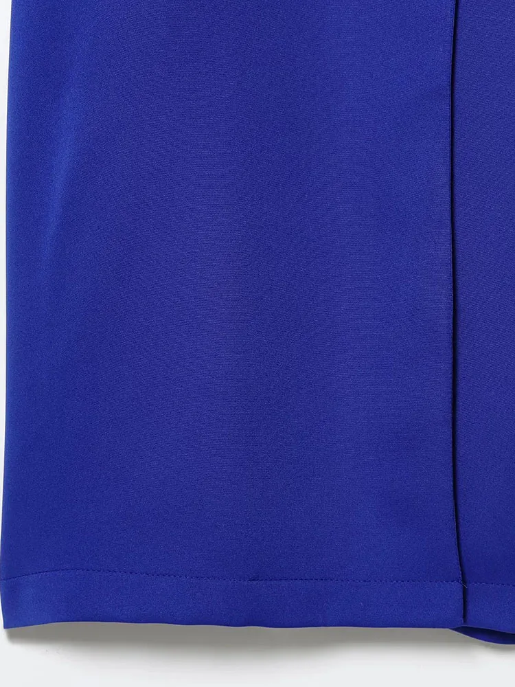 Autumn Winter Double-Breasted Halter Mini Dress - Image 3