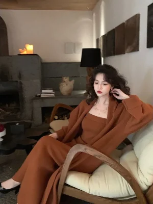 French Style Strapless Dress & Sweater Set