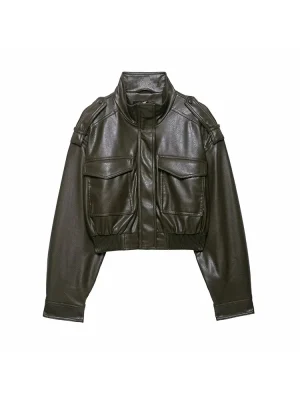 2025 Autumn Winter Short Leather Jacket