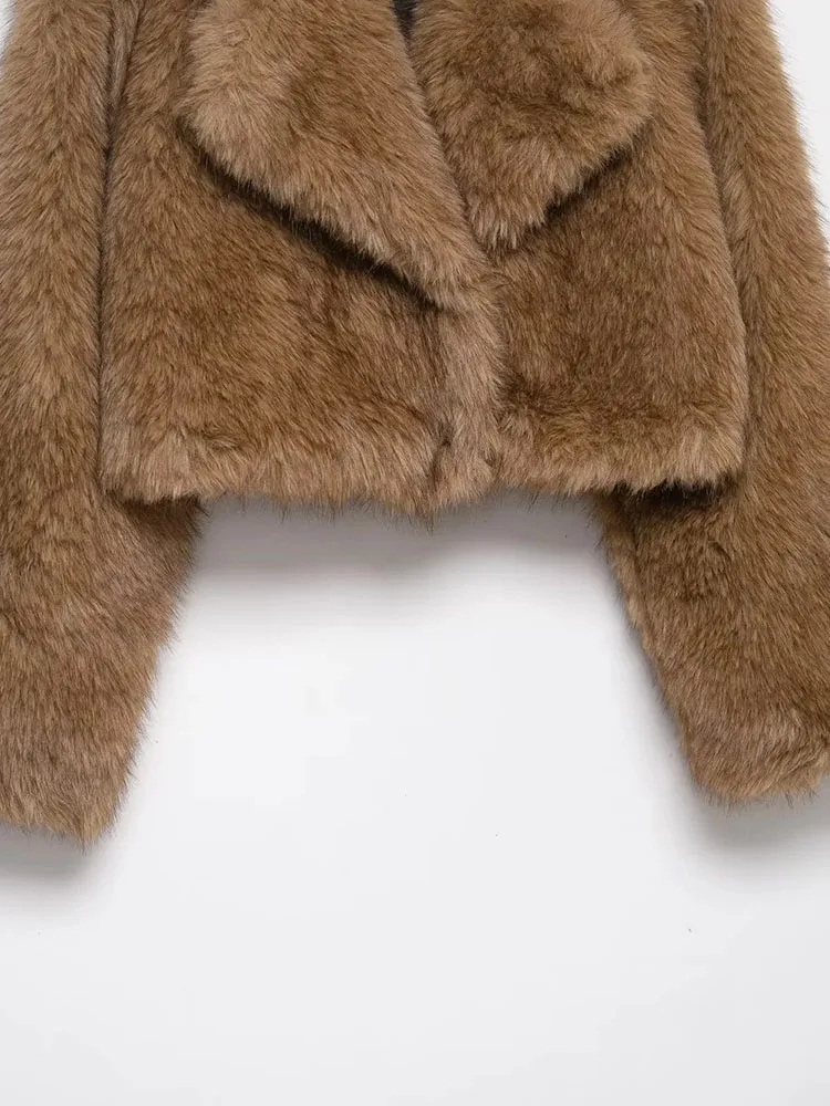 Autumn Winter Faux Fur Jacket - Image 3