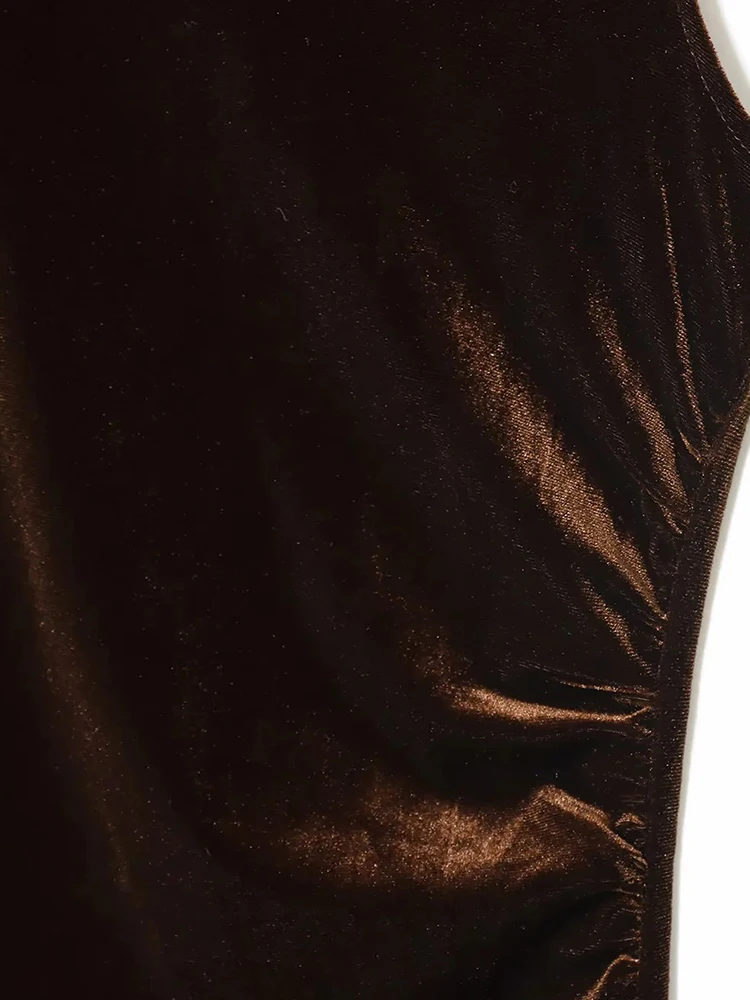 Women’s Lace Velvet Sleeveless Mini Dress - Image 3