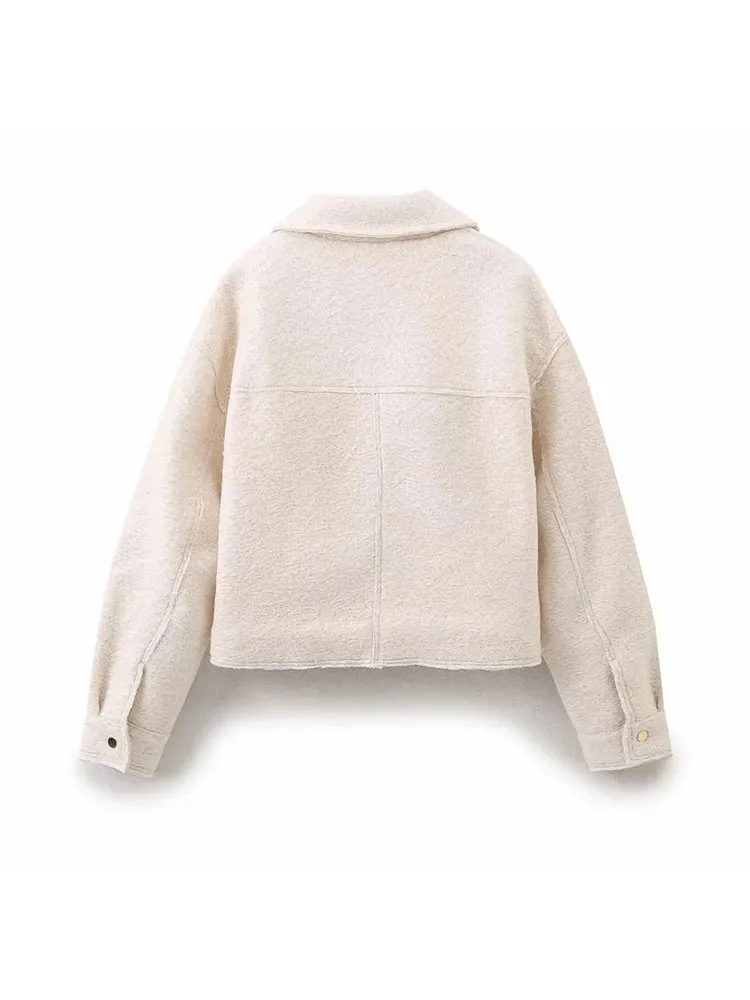 Women’s Versatile Short Collar Jacket Coat - Image 3