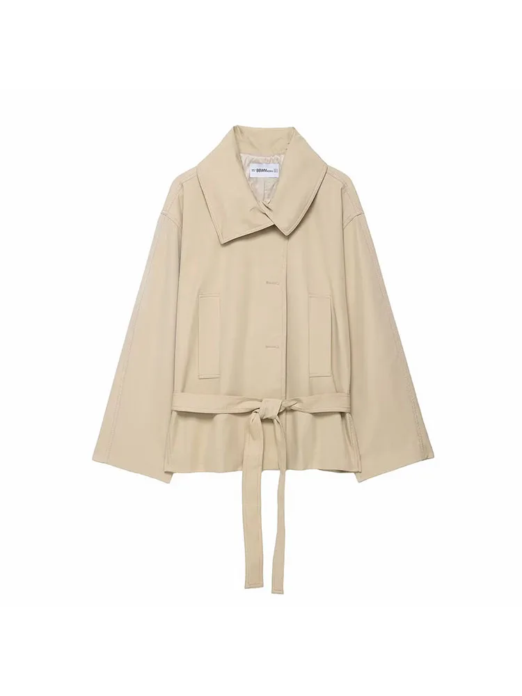 2025 Autumn Belted Jacket and Shorts Set - Image 2