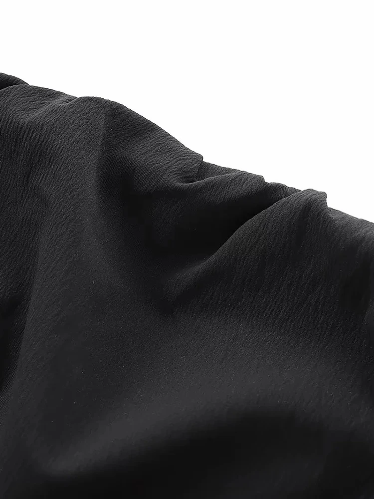 Women’s Black Strapless Midi Dress - Image 7