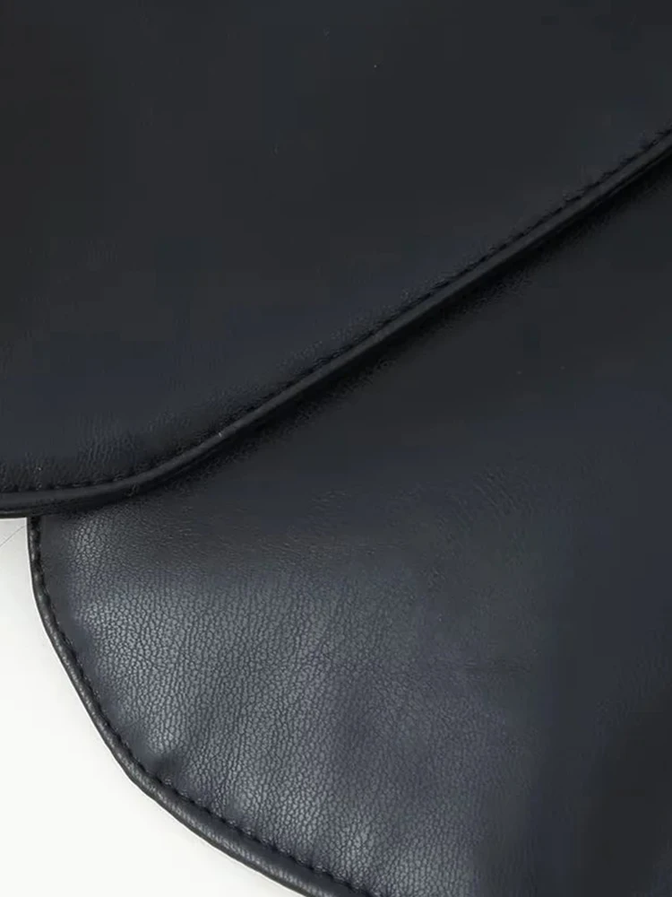 Women’s Faux Fur Collar Black Jacket - Image 6