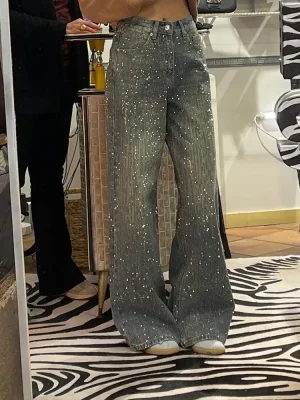 American Rhinestone Straight Leg Jeans