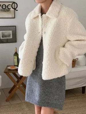 Korean Winter Lamb-Fur Short Jacket