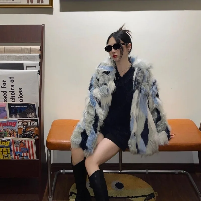 Luxury Eco-friendly Fox Fur Coat Warm Winter Plush for Women - Image 6