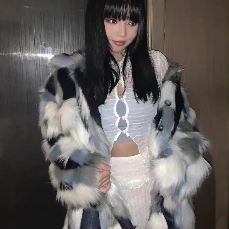 Luxury Eco-friendly Fox Fur Coat Warm Winter Plush for Women - Image 3