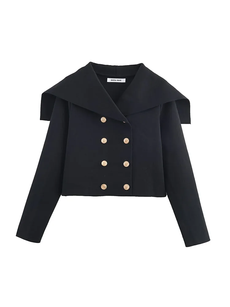 Women’s Double Breasted Knitted Short Coat