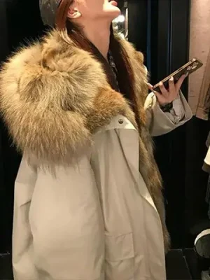 Women’s Vintage Winter Furry Cotton Jacket